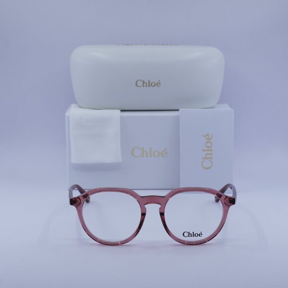 Final Price! Chloe CH0012O 006 Pink Eyeglasses 50mm - Picture 3 of 10
